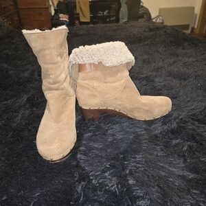 UGG Women's SuedeTan Shearling-Lined Boots